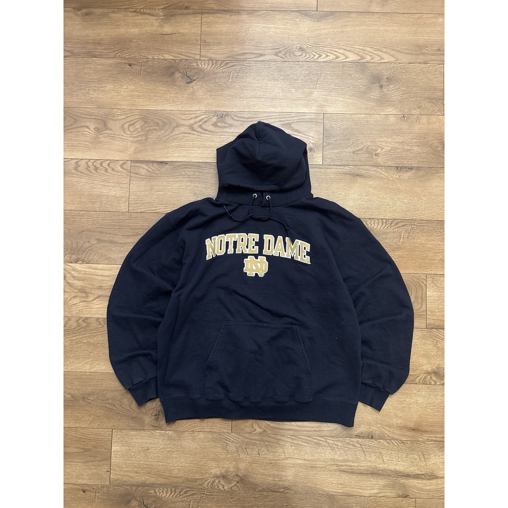 Y2K Champion Notre Dame College Pullover Hoodie Size XL